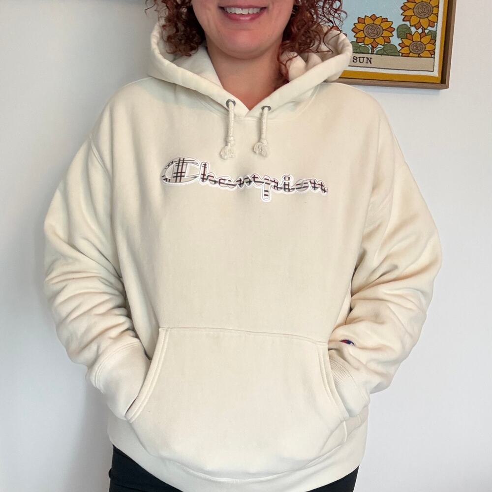 Champion Reverse Weave cream hoodie XL